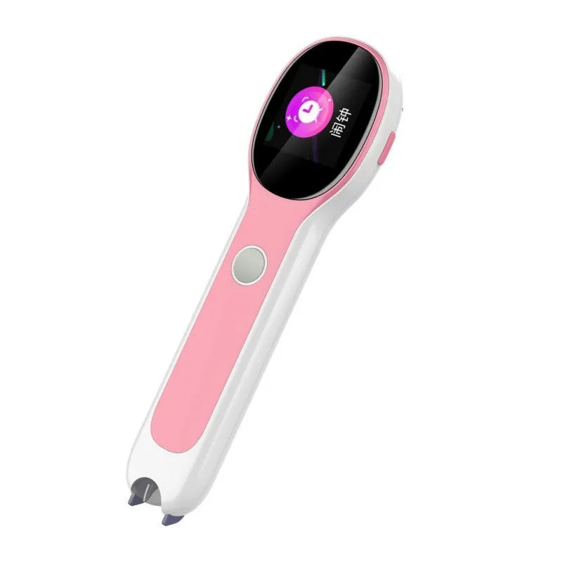 Universal reading pen electronic language learning device in white with USB charging cable