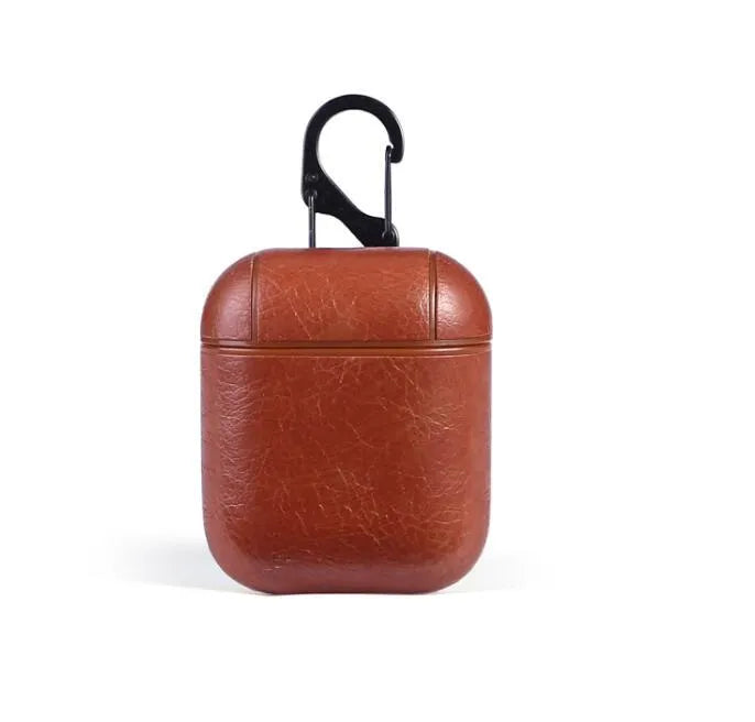 Genuine leather protective case for Apple Airpods charging case in four colour options