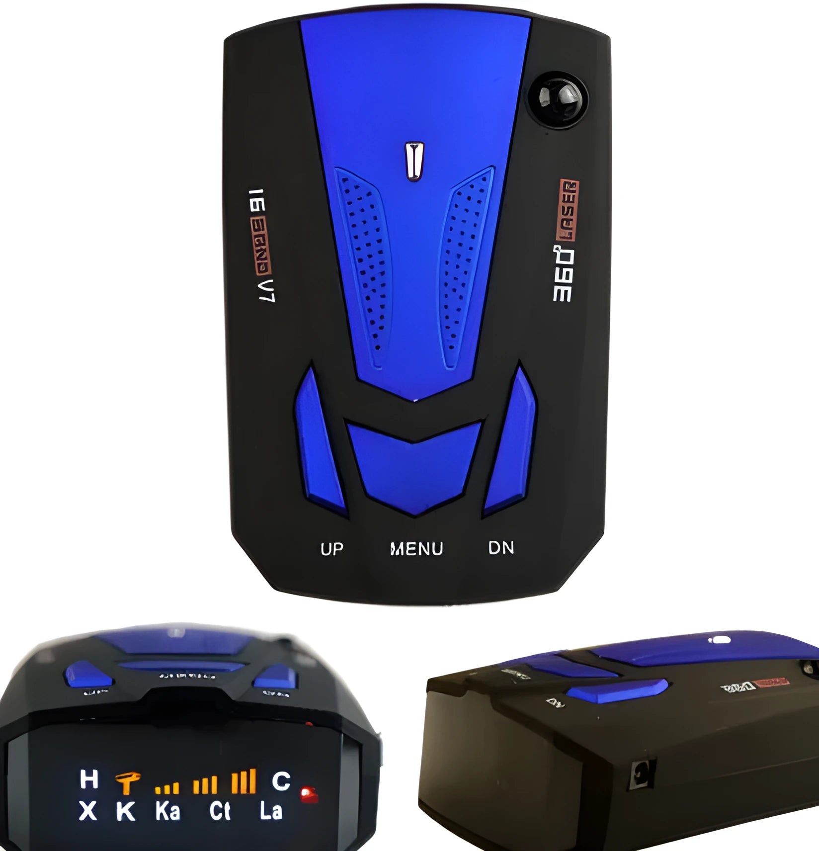 Electronic Dog V7 vehicle-mounted speed detector with LED display and full band scan in compact black casing