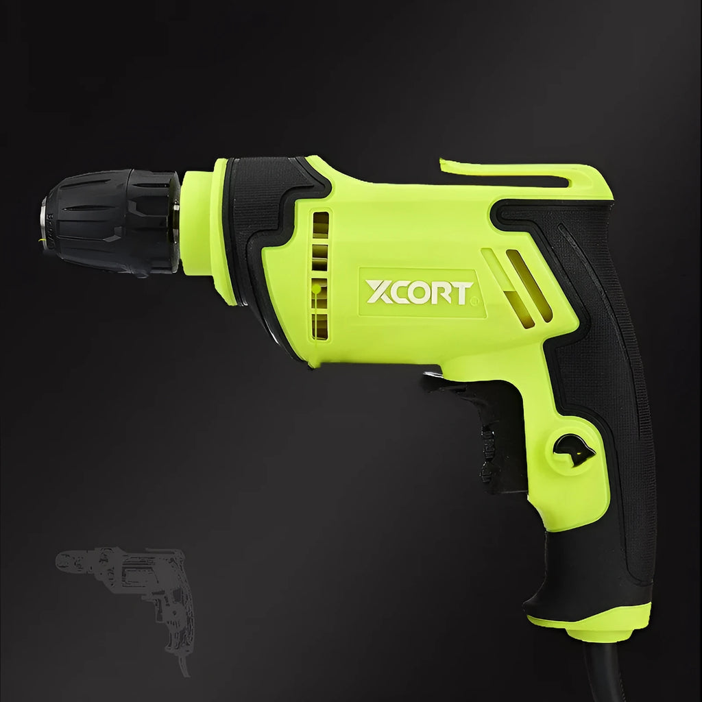 450W black pistol grip electric drill with chuck and power cable