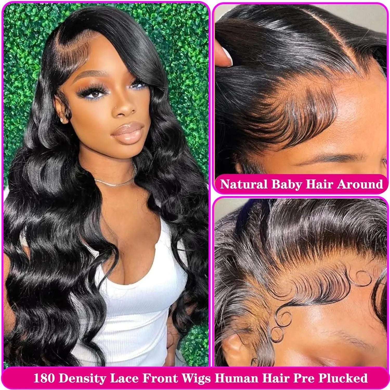 Black M1613 curly full-head wig with 22-inch medium-large waves, showing Utton mesh lace construction