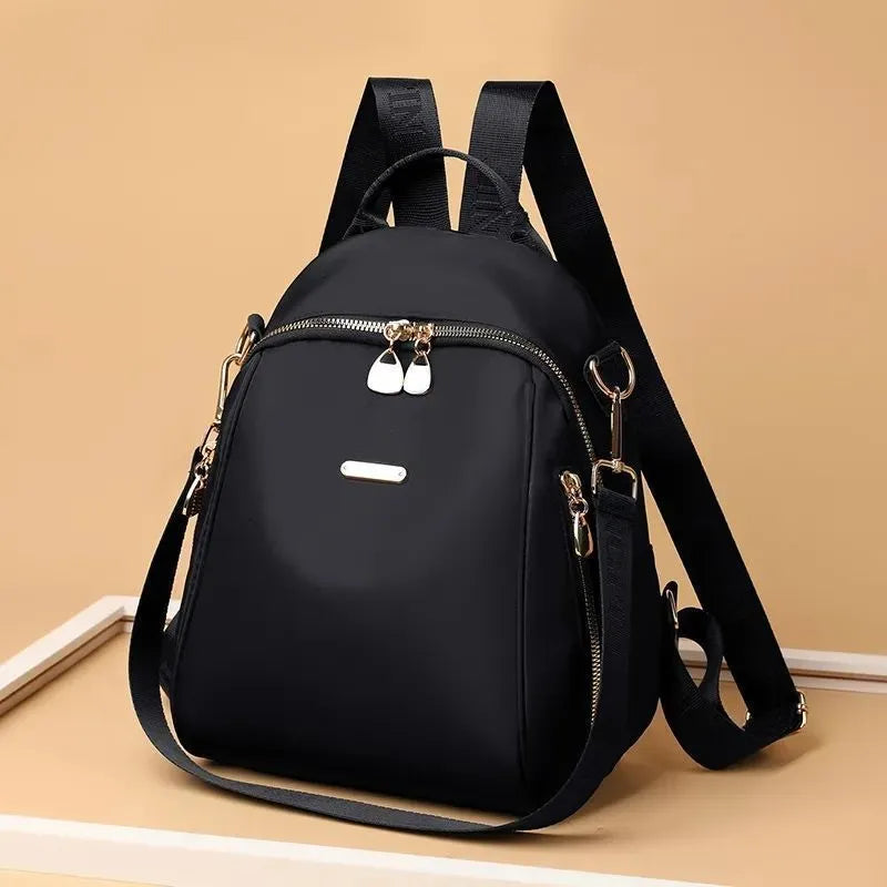 Women's reinforced thickened Oxford cloth casual travel backpack in urban simplicity style with sewing line detail