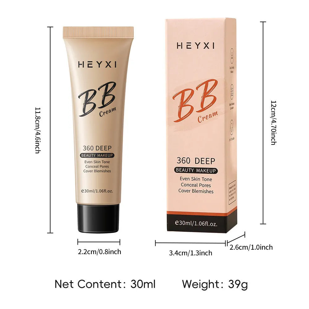 Waterproof sweat-proof BB cream cosmetic in four colour shades 01, 02, 03, 04