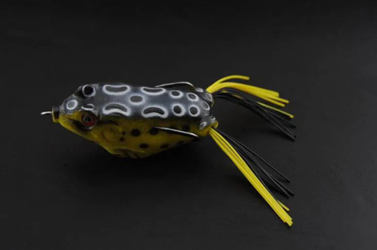 ABS plastic frog fishing bait in multiple colours for topwater fishing over weeds