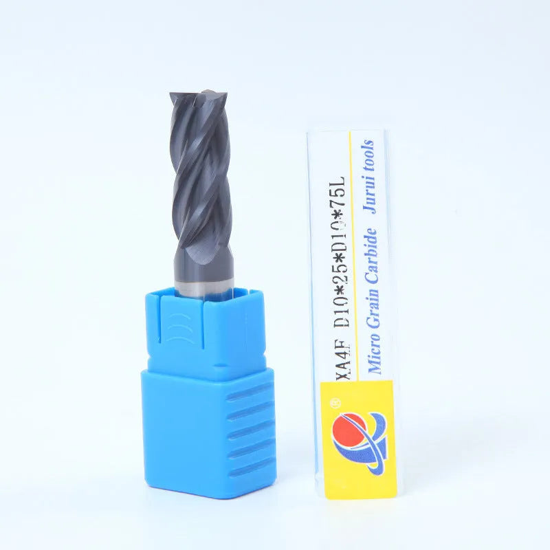 Carbide milling cutter with spiral cutting edge and straight shank