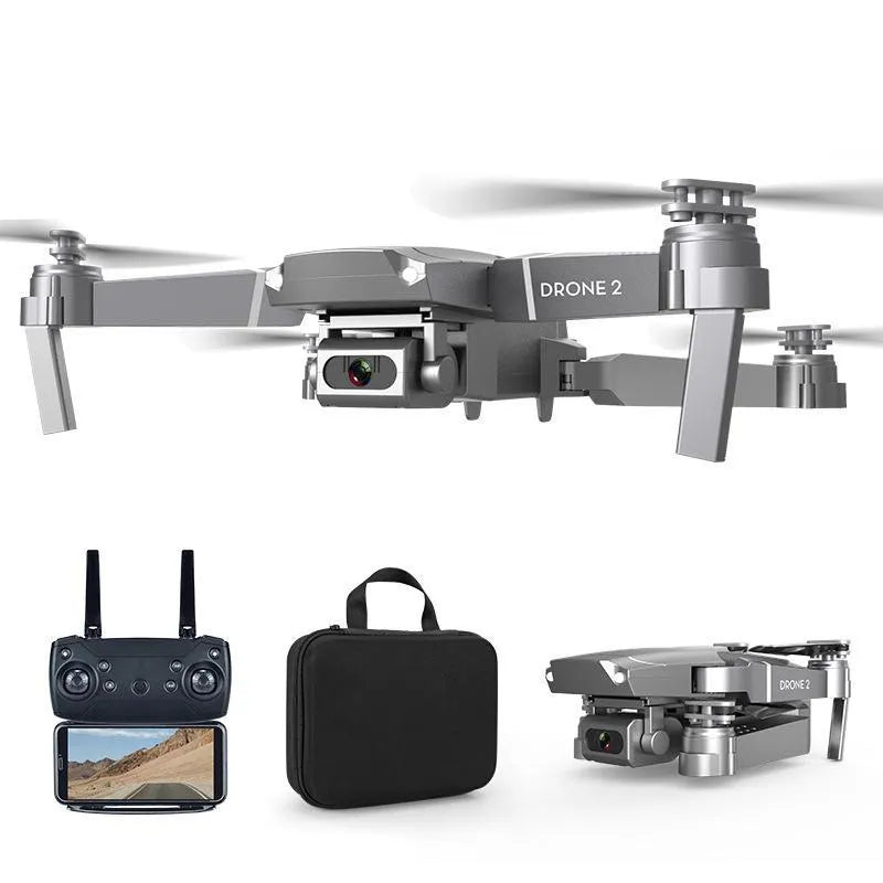 E68 folding quadcopter drone in red with built-in camera