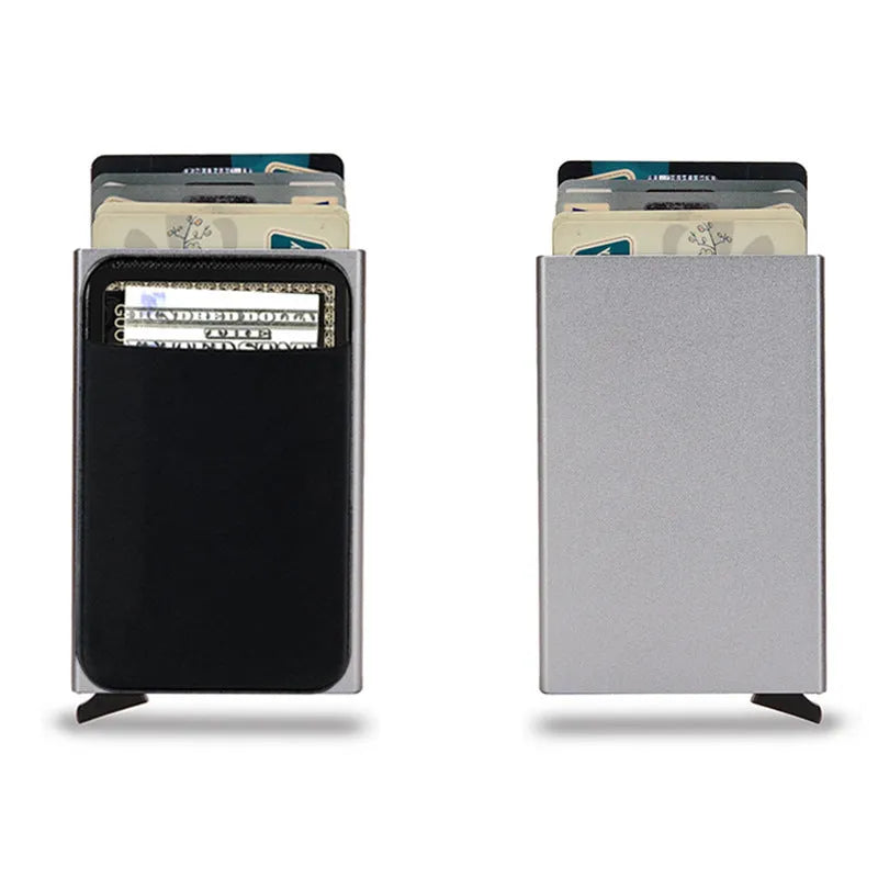 Aluminium alloy slim credit card holder with frosted finish in choice of eight colours