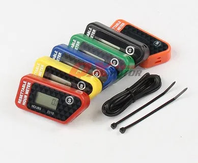 Black YSDS waterproof LCD single-interval maintenance reminder timer for engines.