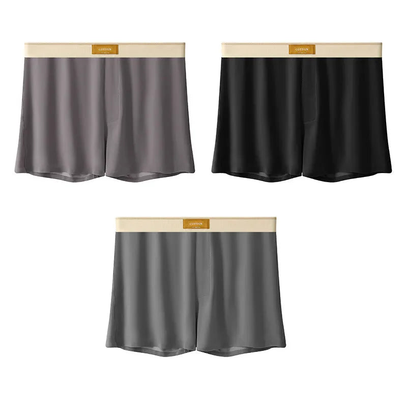 Men's breathable ice silk loose fit boxer briefs underwear in multiple colour options
