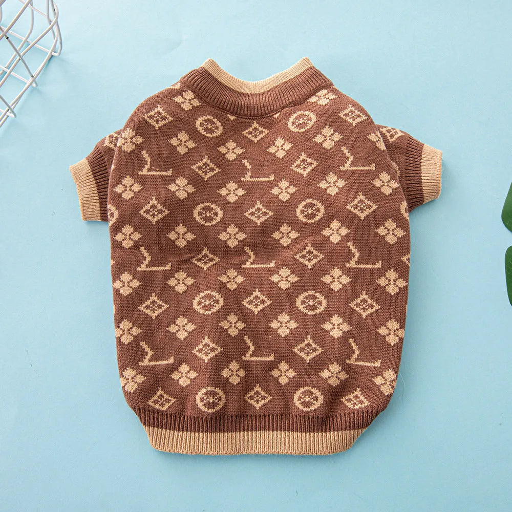 Wool pet dog sweater in European American style for autumn and winter wear