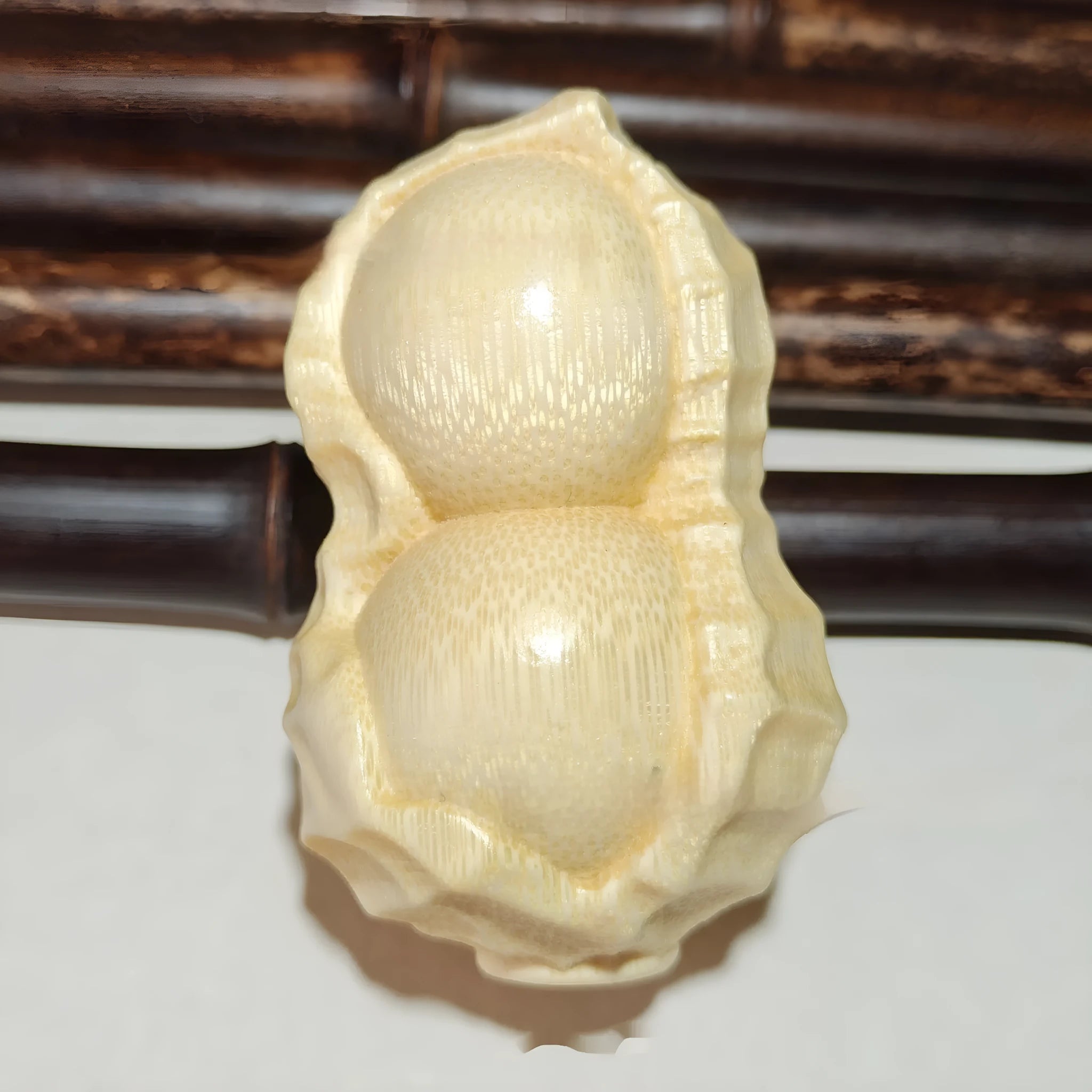 Solid natural bamboo carving peanut ornament modern simplicity design