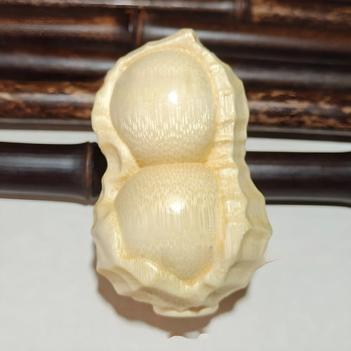 Solid natural bamboo carving peanut ornament modern simplicity design