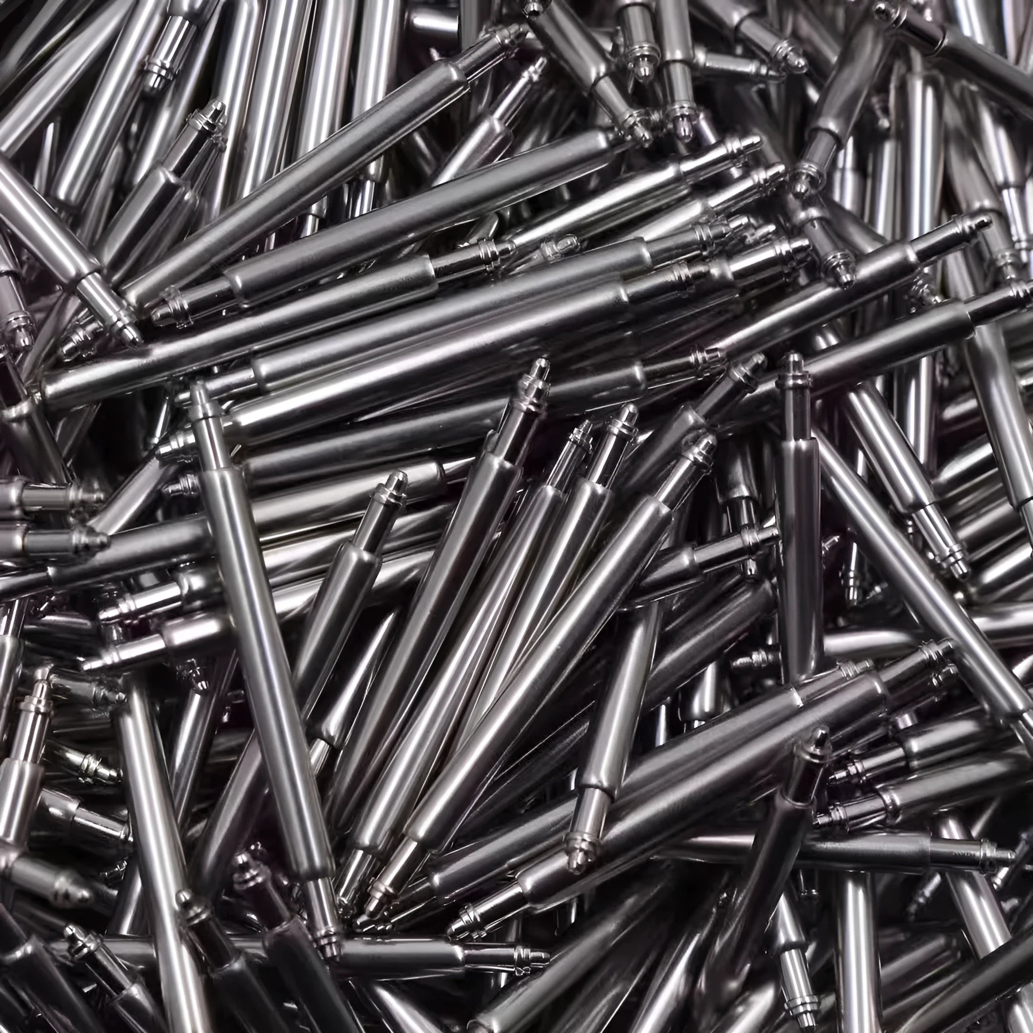 Watch spring bar pins in sizes 21mm to 26mm for bracelet attachment