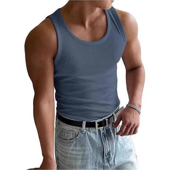 Men's tight-fit round neck sports T-shirt in polyester with wool lining