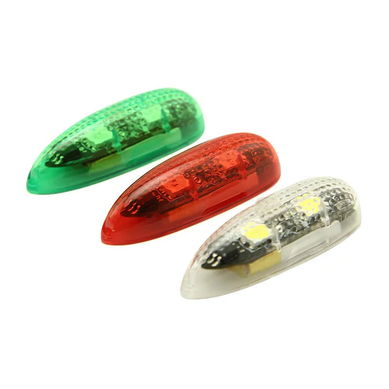 V3 wireless charging waterproof navigation light for RC models in red, green, and white colours.