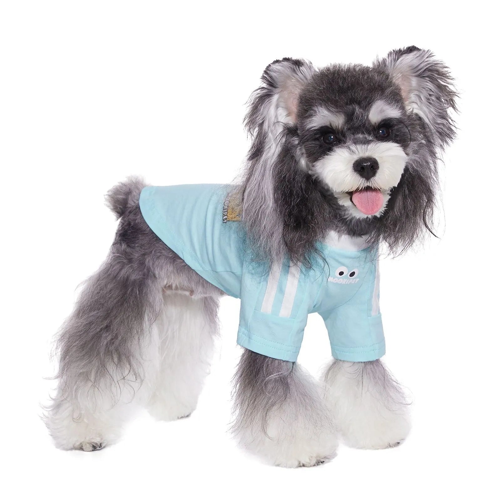 Thin casual pet clothing for small dogs and cats, available in pink and blue, sizes XXS to XXL