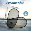 Breathable adjustable car side window sunshade with suction cups for baby sun protection