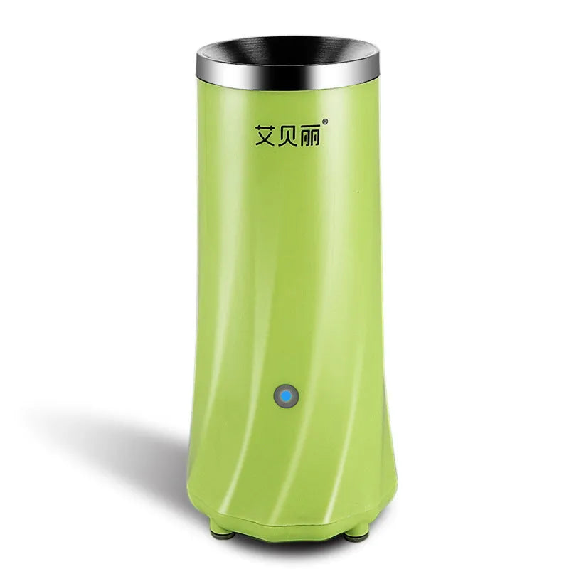Compact beige mini breakfast machine with automatic function for morning meal preparation