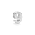 Gold and silver titanium steel initial number necklace with alphabet and number pendants on a 40.5cm chain.