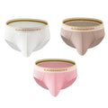 Men's thin breathable U convex briefs in solid colour, knitted polyester fabric, mid waist