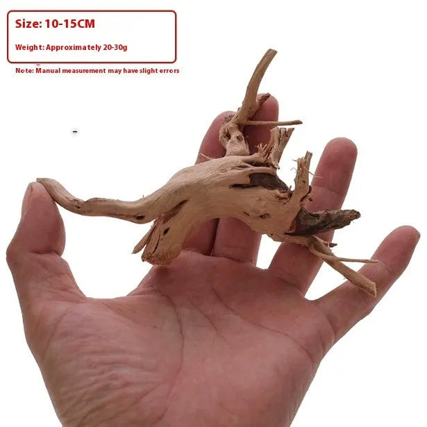 Xiaoqi root natural wood aquarium decoration ornament showing twisted branch-like structure
