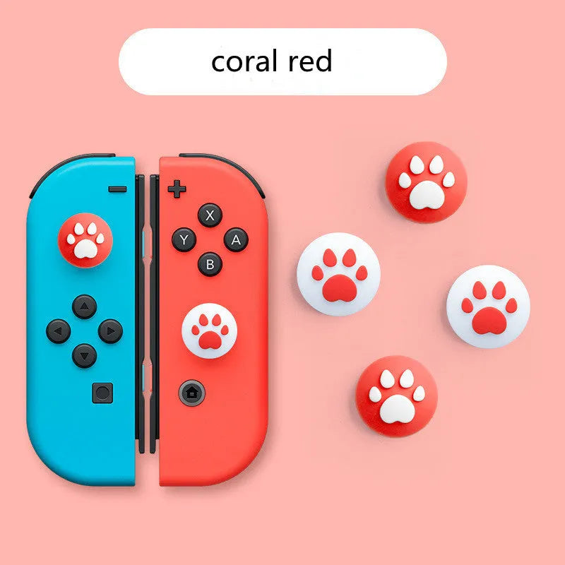 Four silicone rocker caps for Nintendo Switch Lite Joycon controllers with cat claw texture