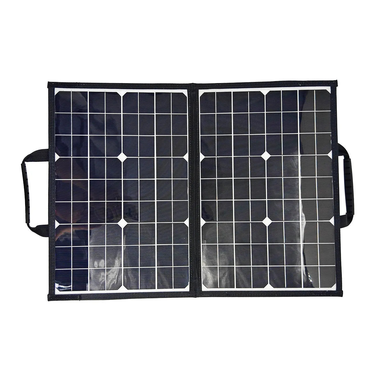 Black 40W single crystal solar panel in folding bag format for portable outdoor charging