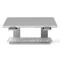 Black aluminium alloy laptop stand measuring 29.9 x 25.8 x 18.5 cm for 13-17 inch notebooks
