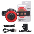 Black intelligent induction bicycle brake light with aluminium alloy construction and seat tube mounting bracket