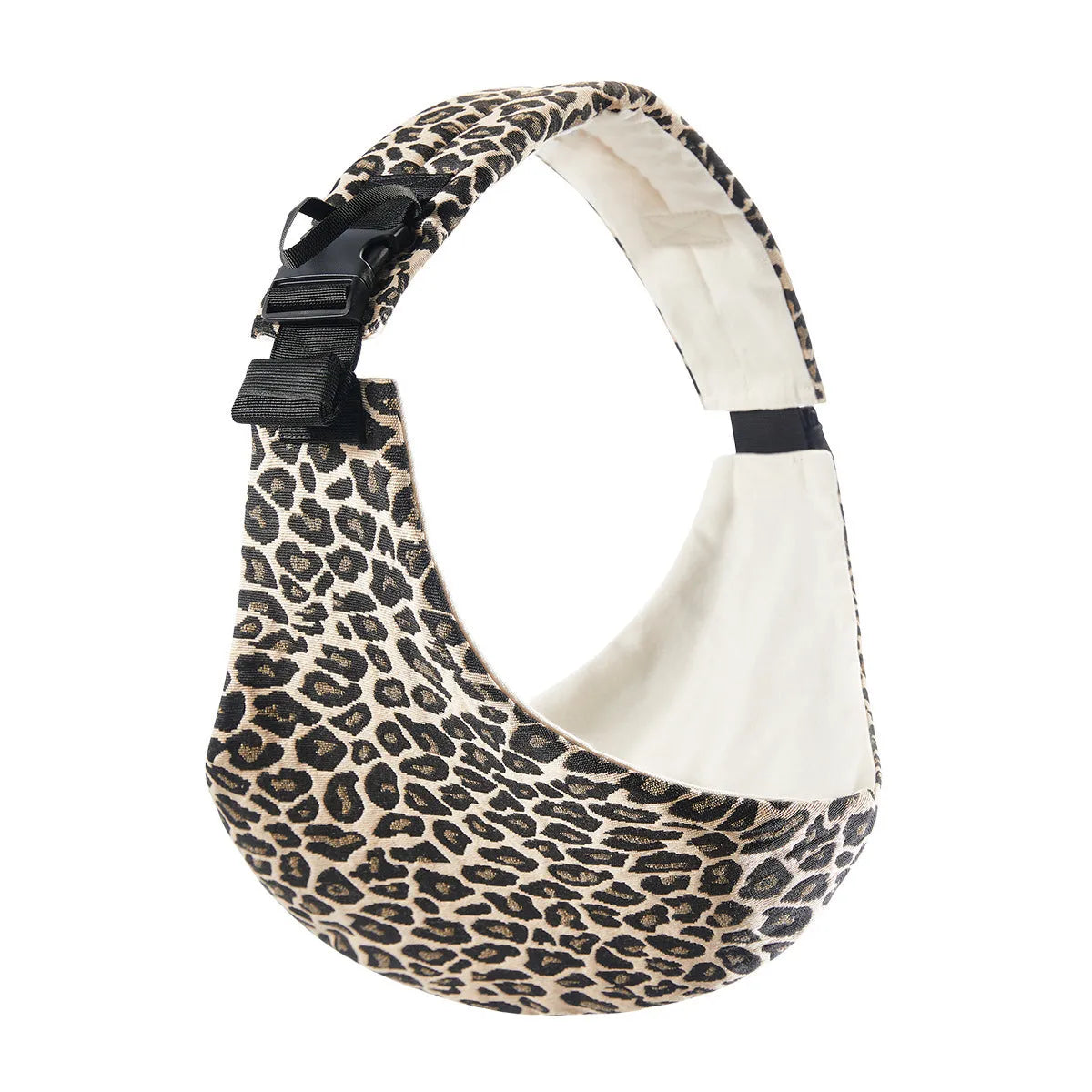 Front-carrying polyester baby sling carrier in pure black colour with adjustable straps for infant carrying up to 20kg
