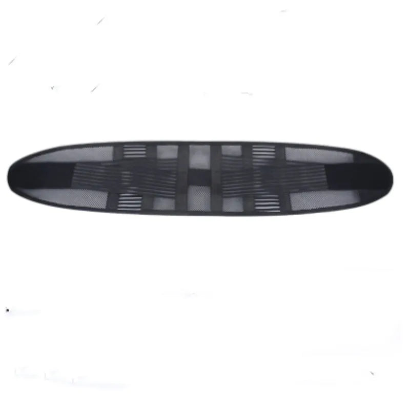 Black breathable sports waist support with internal steel plate for lumbar decompression during fitness and running.