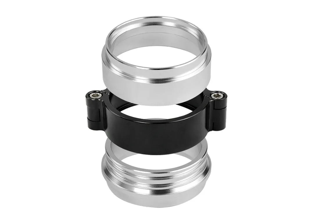 Aluminium fixed movement exhaust clamp for car modification in black, blue, or red