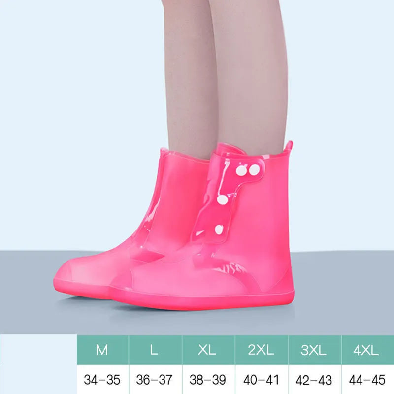 White PVC high top shoe covers for water resistant footwear protection