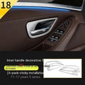 BMW 5 Series interior door handle decorative trim strip kit with four ABS stainless steel frame bars.