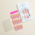 Long water pipe shaped nail art sticker with French spot drill, bow, and love pattern in XB-70-48 colour.