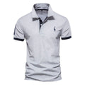 Men's slim fit short sleeve T-shirt with detailed deer embroidery on chest