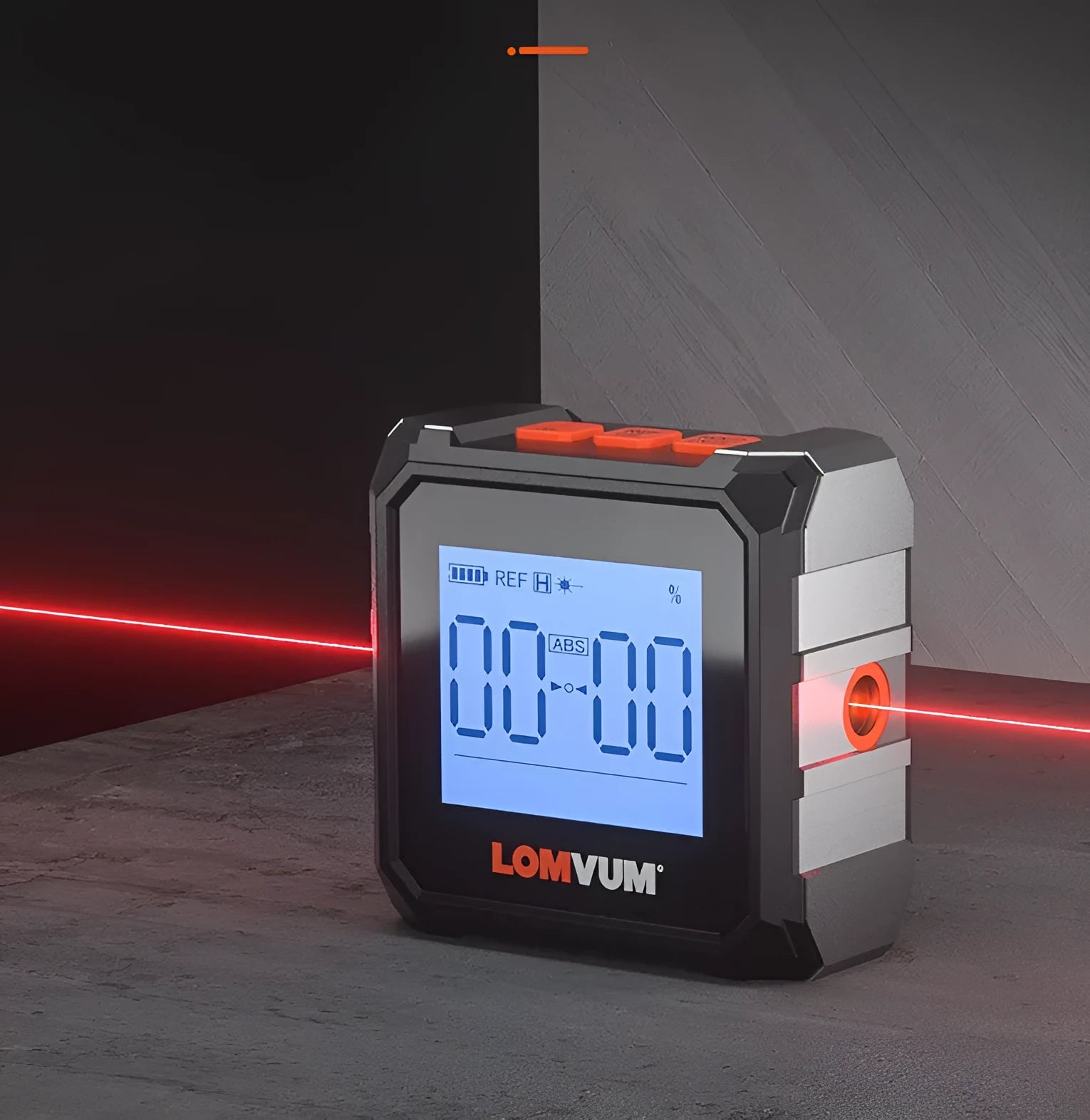 Digital laser infrared inclinometer ruler with backlit display and alloy casing