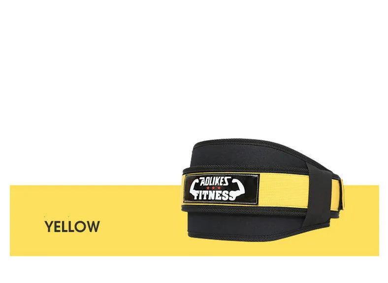 Nylon fitness weightlifting waistband support belt in black colour