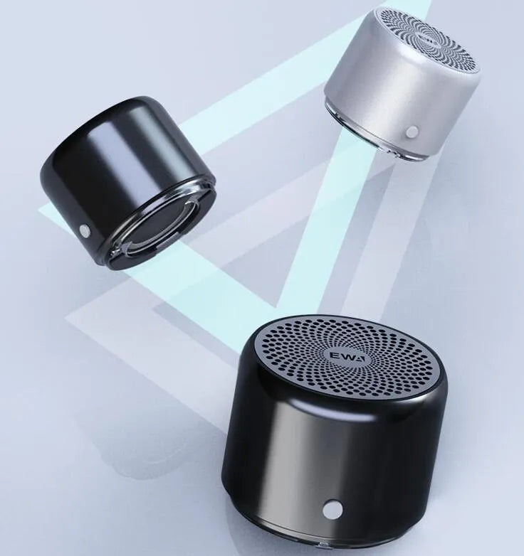 EWA A106 Pro mini Bluetooth speaker in black with bass radiator and IPX67 waterproof rating