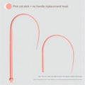 Blue cat teasing stick with 80cm silicone tail and cat head design for interactive feline play
