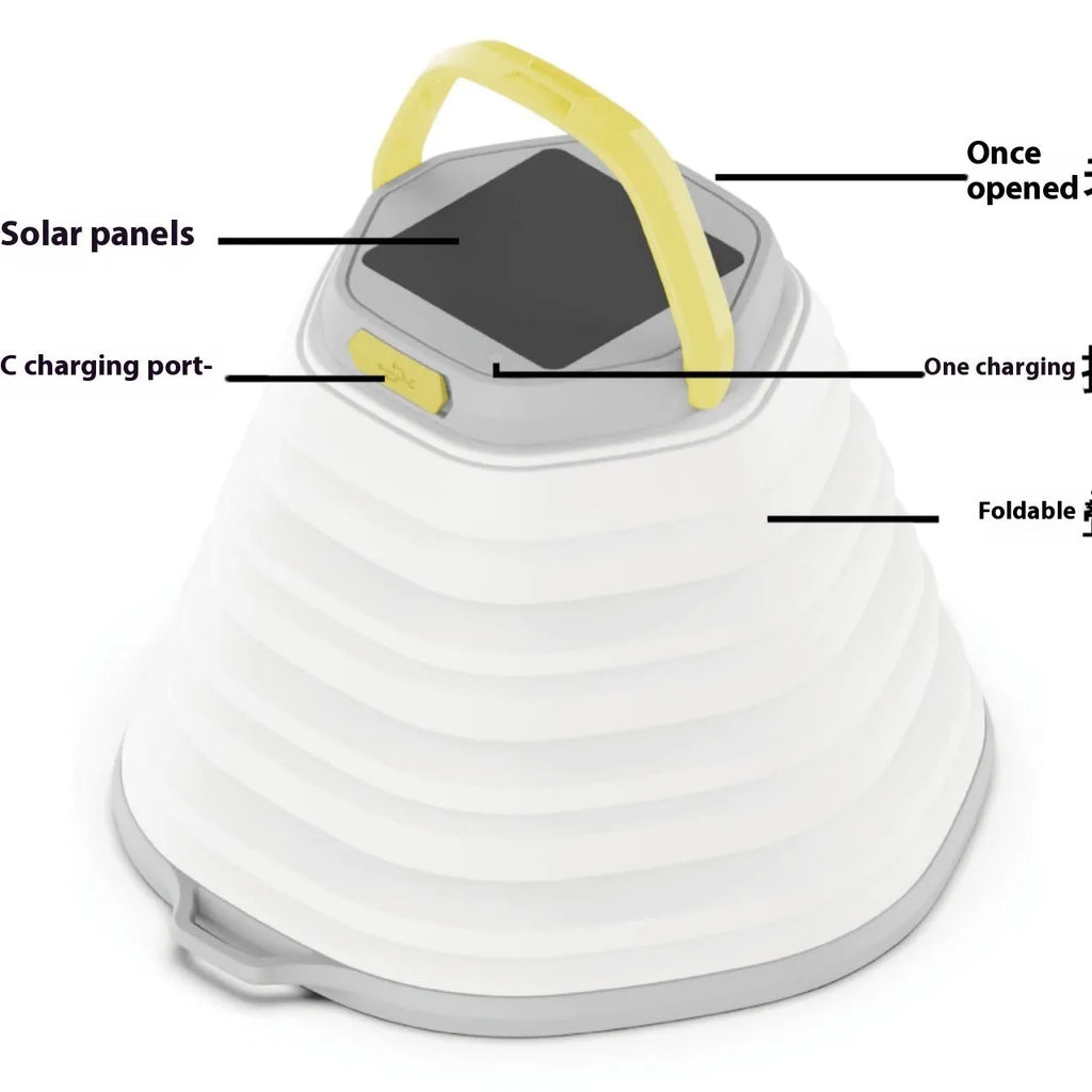 White camping lamp with large capacity lighting for tents and outdoor use