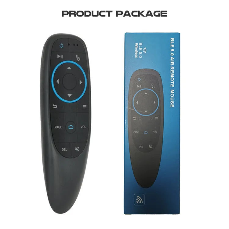 G10 G10S intelligent voice remote control with silicone buttons and plastic shell.