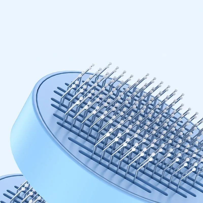 Floating cat comb with 178 steel needles and HTPE protection points in blue