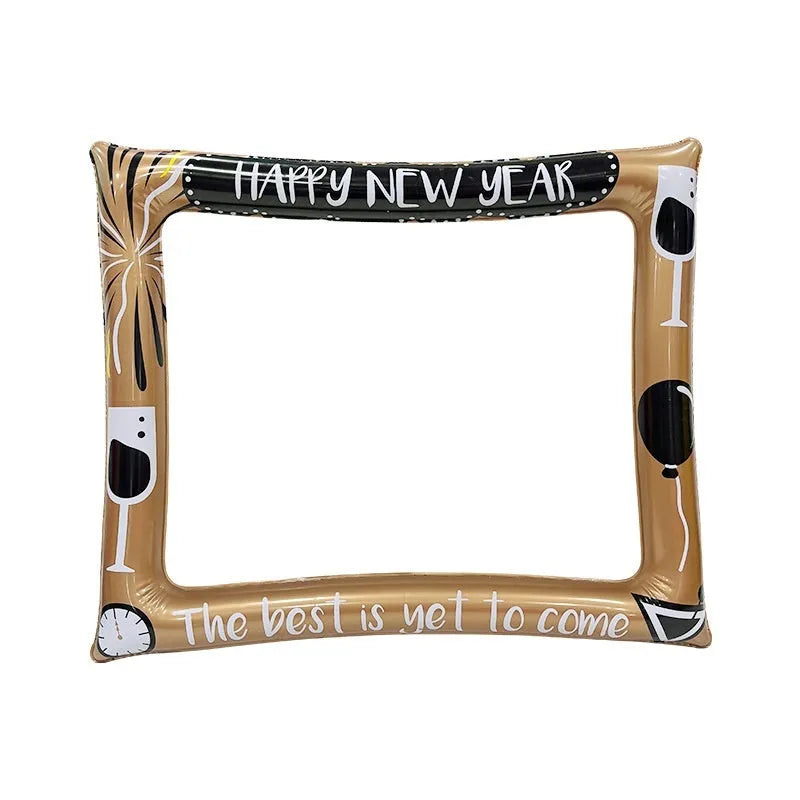 Christmas inflatable PVC photo frame for holiday photography and parties