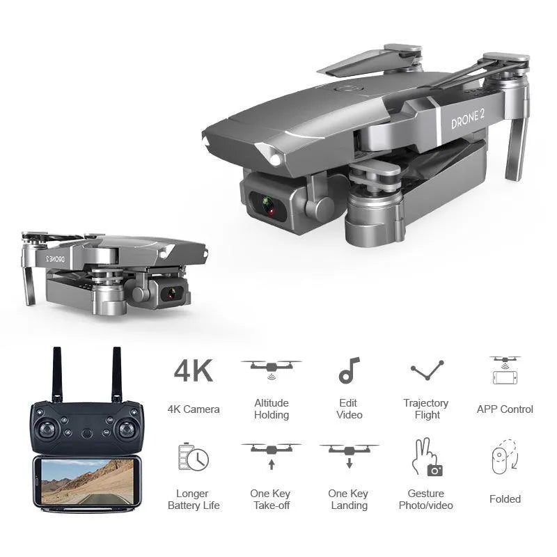 E68 folding quadcopter drone in red with built-in camera