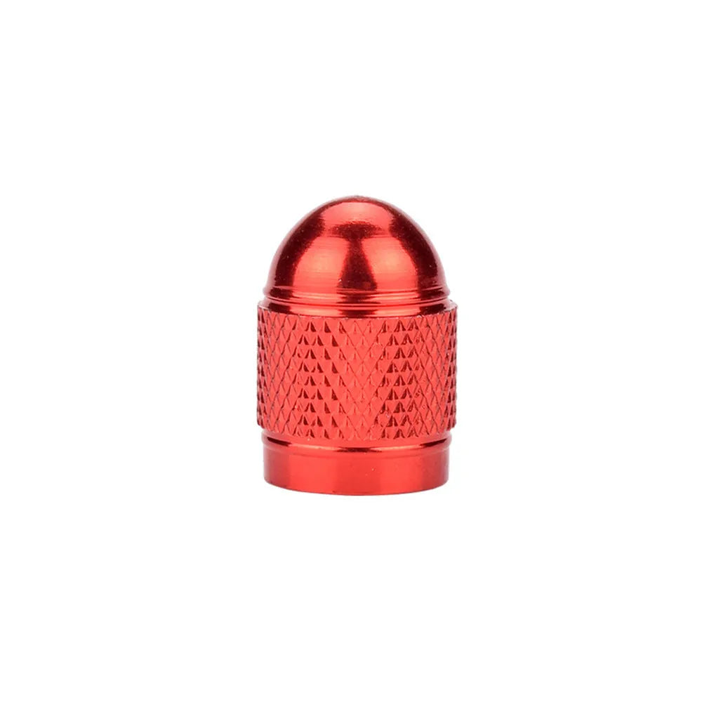 Aluminium mountain bike tyre valve cap with decorative bead in five colour options