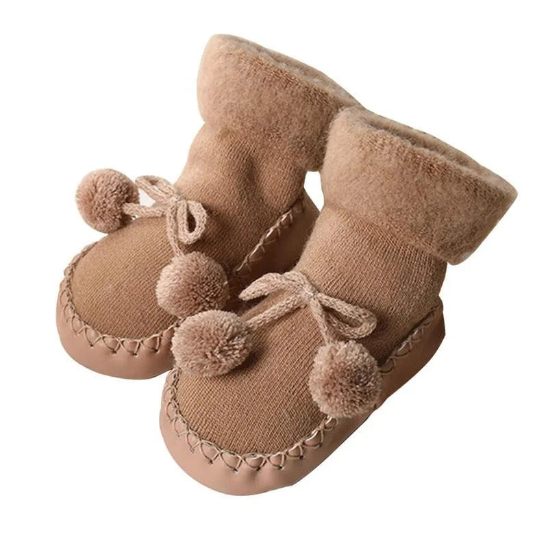 Baby children socks in coffee, grey, navy blue, and pink with sweat absorption function, sizes 11-14cm