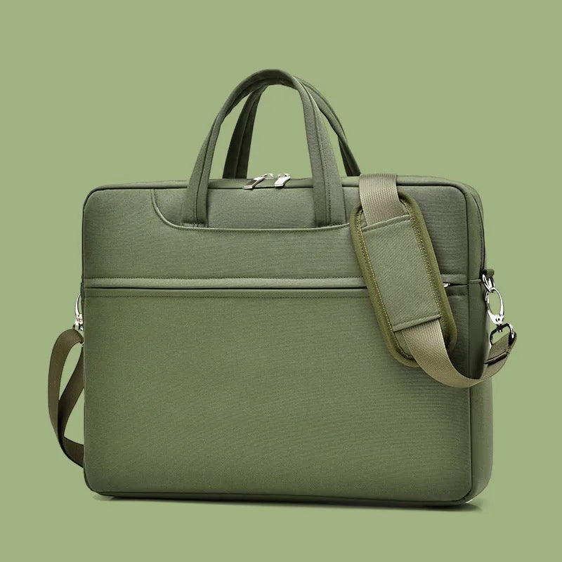 Men's large capacity laptop bag Oxford cloth black for 15.6 inch laptop with shoulder strap