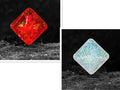 Galactic Edition resin desk gyro showing 4cm quadrilateral shape with cosmic pattern