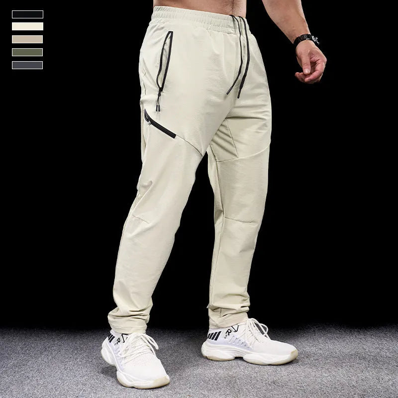 Men's waterproof quick-drying exercise pants in nylon fabric for sports and fitness